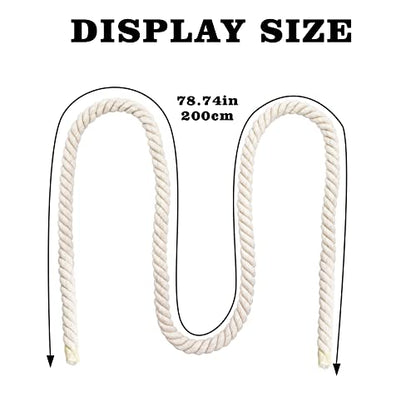 78.7 Inches Cotton Climbing Rope Toy, Lengthen and Bold Bird Ladder Bridge, Swing Toys, Pet Cage Accessories for Parakeets, Cockatiels, Macaw, African Grey Parrot