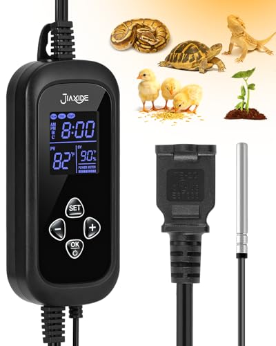 450W Reptile Thermostat Controller - PID Dimming Thermostat Control with Day/Night Timer for Reptile Heat Lamps, Mats, Terrariums, Seedlings & Brewing