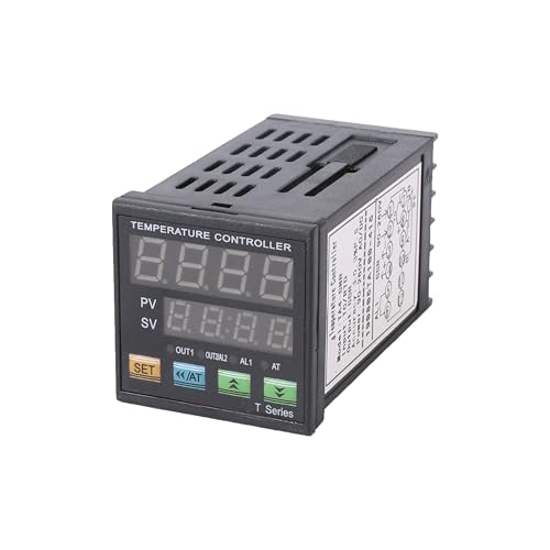 PID Temperature Controller Meter Indicator, Jaybva Digital Universal Thermostat C and Fahrenhe F Display SSR and Alarm Output 40A Solid State Relay and Thermocouple Probe Heat Sink Included - color: PID+40A SSR+Heat Sink+K Sensor