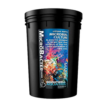 Brightwell Aquatics MicroBacter Clean Marine Aquarium Cleaner Aid, 20L - size: 20-L
