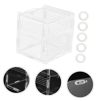 Clear Reptile Breeding Box Ventilation Transparent Terrarium Container for Pets for Gecko Lizard Frog and Habitats and Easy to Clean Visibility