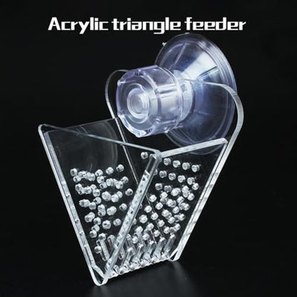Shrimp Feeding Dish - Transparent Acrylic Cone Worm Feeding Tray, 2.36x1.57x2.36 inches Aquarium Fish Feeder Dish for Betta, Shrimp, Snails, Frogs, Puffers, Turtles and Coral Reef Tanks