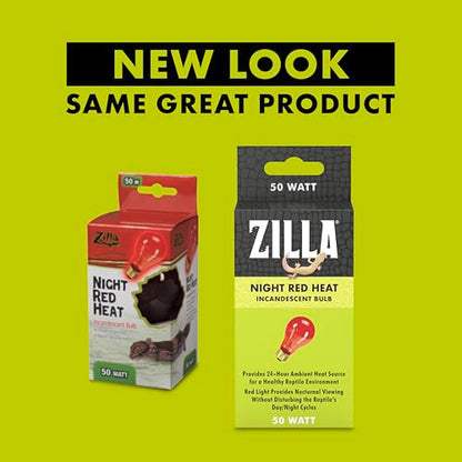 Zilla Incandescent Bulb, Night Red, Ideal for Nocturnal Reptile Species - size: 50 Watts, style: Night Red