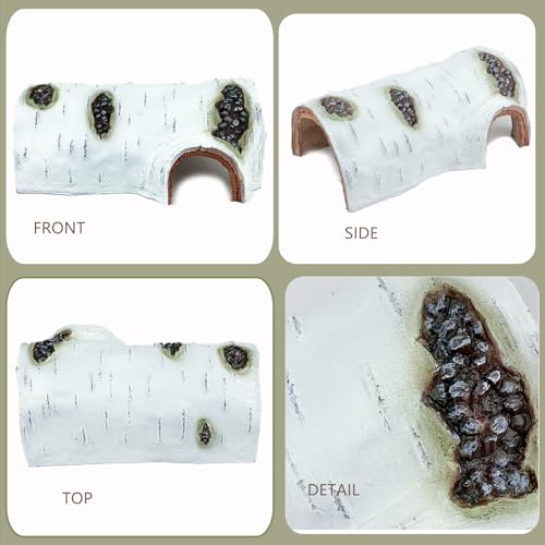 Reptile Hide, Great for Geckos, Snakes, Bearded Dragons & Lizards, It Doubles as Aquarium Rock Cave Corner Cave for Climbing Hiding - size: L-2