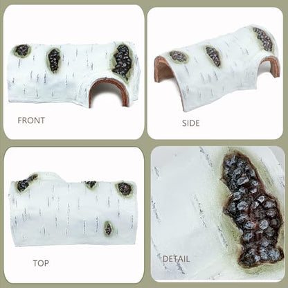Reptile Hide, Great for Geckos, Snakes, Bearded Dragons & Lizards, It Doubles as Aquarium Rock Cave Corner Cave for Climbing Hiding - size: L-2
