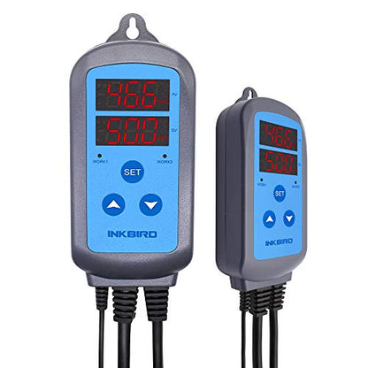 Humidity Controller IHC200 Inkbird Humidistat Mushroom Greenhouse Pre Wired Outlet Dual Stage Humidifier Dehumidifier.