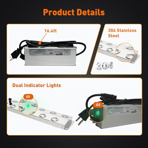 Ultrasonic Fogger Mist Maker 12 Heads, 9000ml/H 110V 400W Waterproof Ultrasonic Mister with Float, Pond Mister, Humidifier for Halloween, Vegetable Preservation, Greenhouse, Landscape
