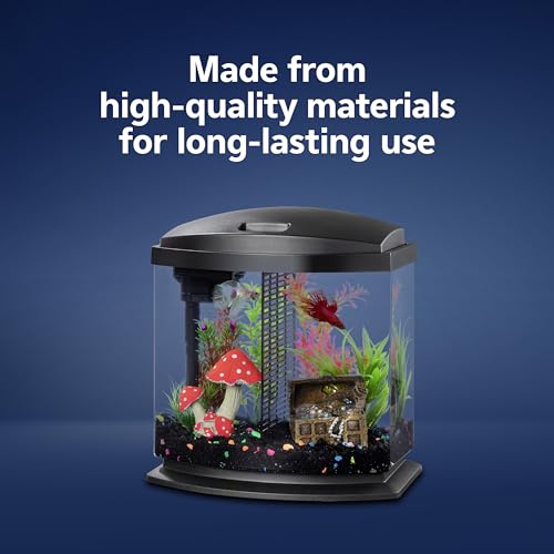 Aqueon 00800198: Aquarium Kit BettaBow Led Blk 2.5G