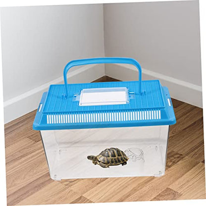 Travel-Friendly Turtle Feeding Tank Multi-use Aquarium with Ramp for Rest Sunbathing Eating Laying Eggs Pet