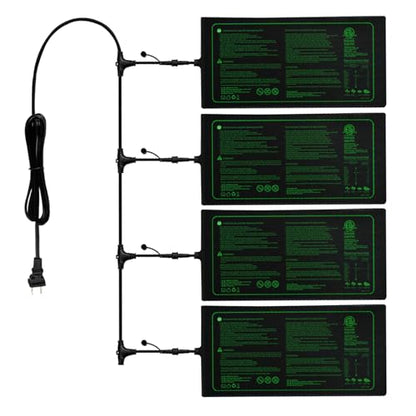 10"x20" 4in1 Seedling Heat Mat for Seed Starting and Germination | Durable Waterproof Hydroponic Heating Pad with ETL Certified for Indoor Plant Gardening and Cutting, Brewing and Greenhouse - style: 4in1-4PK-20" x 10"- Heat Mat