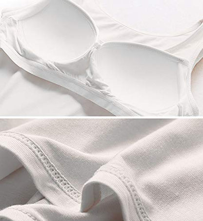 Camisoles for Women with Built in Bra,Basic Yoga Top Layering Tank Top Padded Bra Undershirt(S-3XL) - color: White-1 Pack, size: Medium
