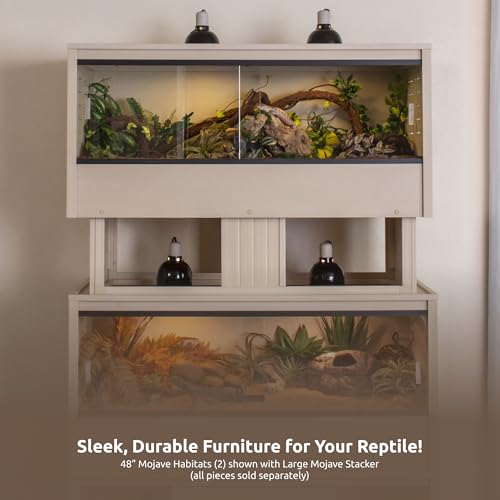 New Age Pet ECOFLEX Large Maple Mojave Stacker for Reptile Habitats | 10 Year Limited Manufacturer's Warranty | Stackable Design, Accommodates Lighting Set-Up - color: Tan, size: Large