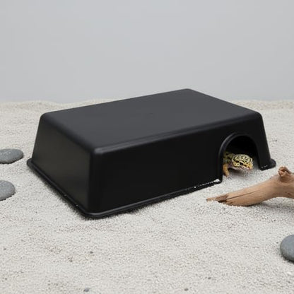 Reptile Hide Box Cave, XL 4 Pcs Snake Hide Feel Secure and Safe | Plastic Hideou for Leopard Gecko, Ball Python, Corn Snake, Lizard,Hamster & Hedgehog - size: XL 4 Pcs