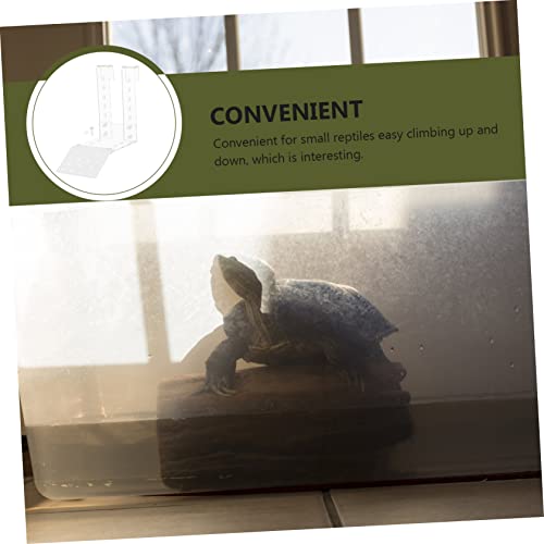 GALPADA 1set Acrylic Turtle Basking Platform Climbing Ledge for Aquatic Turtles Frogs and Lizards Removable Design for Easy Installation Fish Tanks and Tortoise Habitats - size: 15.5X15X9CM