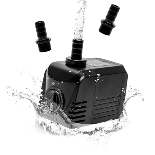 UNS Sigma Water Pump - 1/10HP 20W 79GPH 300L/HR IPX8 Compact Powerhead - Adjustable Submersible Water Pump for Freshwater & Saltwater Aquarium, Pond, Fountain, Pet Waterbowl - Sigma 20 (1/2, 5/8") - size: 20W
