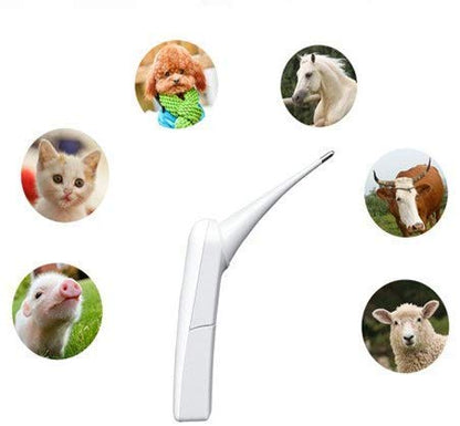 Pet Thermometer Dog Thermometer, Fast Digital Veterinary Thermometer, Pet Thermometer for Dogs, Cats, Horse,Cattle, Pigs,Birds, Sheep.(Battery Included) - color: white