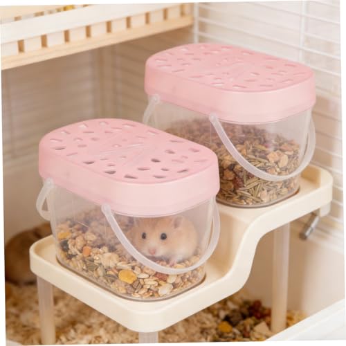 balacoo 2pcs Small Reptile Holders Comfortable Carrying Cases for Hamsters Turtles and Small Animals Transparent Observation Window for Travel and Outdoor Use