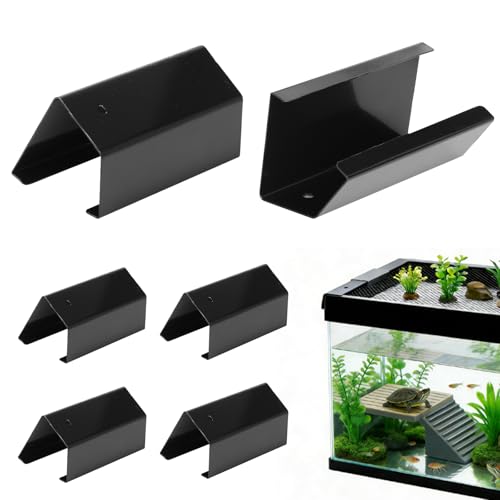 6Pack Reptile Terrarium Covers Heavy Duty Screen Clips for 5-29 Gallons, Aquarium Lid Clips for Reptile Tank Lid, Rreptile Enclosure Lock for Amphibian and Turtle Terrarium Covers