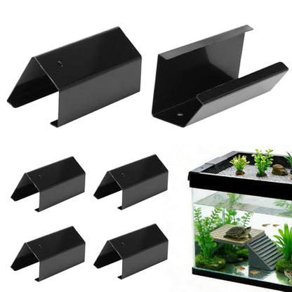 6Pack Reptile Terrarium Covers Heavy Duty Screen Clips for 5-29 Gallons, Aquarium Lid Clips for Reptile Tank Lid, Rreptile Enclosure Lock for Amphibian and Turtle Terrarium Covers