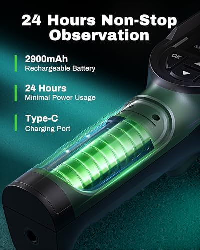 H128 Handheld Thermal Camera, 240 x 240 TISR Resolution, 24h Battery Life Thermal Imaging Camera, 25 Hz Infrared Camera with Temperature Alarm, -4℉~ 842℉ Temp Range, IP65 Protection Level