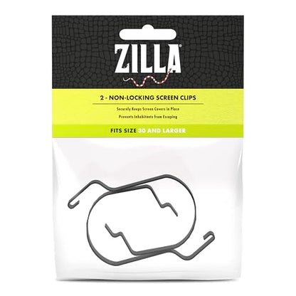 Zilla Reptile Terrarium Fresh Air Screen Non-Locking Clips, 2 Pack, Large