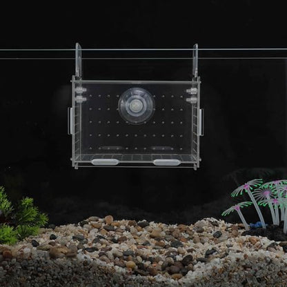 Fish Breeder Box for Fish Tank, Acrylic Fish Tank Divider, Easy to Install, 5.91"x3.94"x3.94", Clear, 1 Set - size: 5.91"x3.94"x3.94"