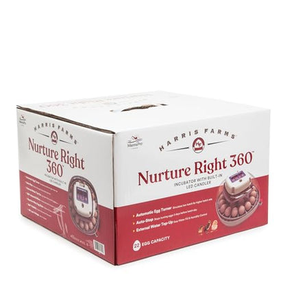 Harris Farms Nurture Right Egg Incubator with Auto Turner, Holds 22 Eggs