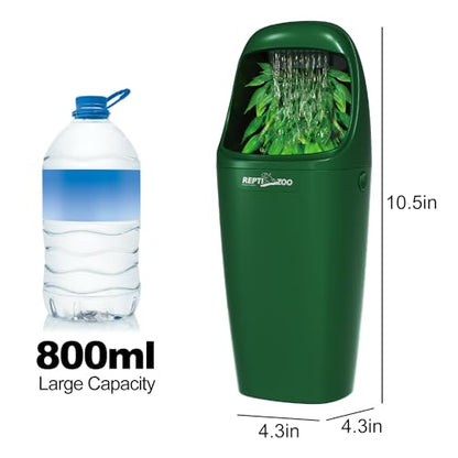 REPTIZOO Reptile Waterfall Automatic Reptile Drinking Fountain Water Dispenser, Chameleon Water Fountain Water Dripper for Bearded Dragon Iguana Frog Gecko