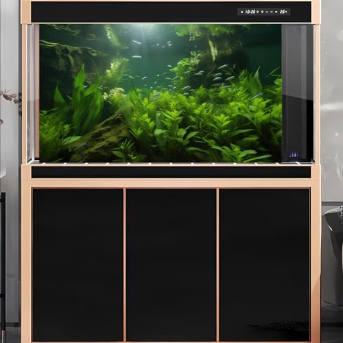 2 Packs Underwater Aquarium Background Lush Green Aquatic Plants Fish Tank Background Undersea Stone with Moss Tropical Reptile Tank Backgrounds Under The Sea World Aquarium Backgrounds 24x12in - color: Dark Green, size: 24(W)x12(H)in