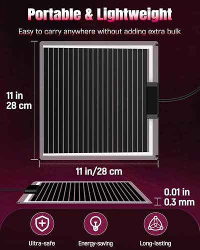 Pawfly 28 W Reptile Heat Pad 11 x 11 Inch Reptile Heating Pad Under Tank Terrarium Safe Fast Heating Mat Heat Mat for Turtles Frogs Snakes Lizards Geckos Hermit Crabs Spiders & Other Reptiles - size: 28W ( 11 x 11 Inch)