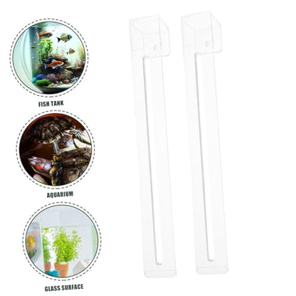 Toyvian 2pcs Aquarium Hangers Kit Plant Holder Hooks for Fish Tank Reptile Basking Station Terrarium Supplies Easy to Install