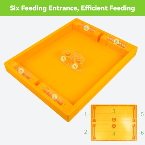 Bee Feeder Top Feeder for Langstroth 10 Frame Hive, 6-Channel 1.2 Gallon Beekeeping Feeder for Wet and Dry Feeding, for Backyard, Apiary or Commercial Hives, Bee Watering Station - size: 1 pcs