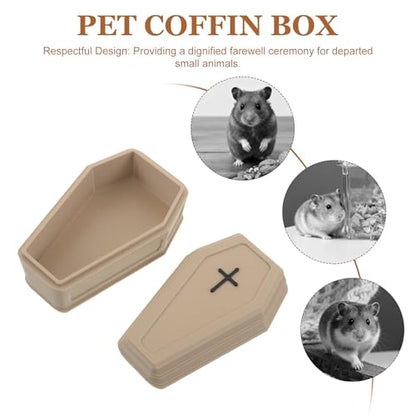 Mini Coffin Box: Resin Hamster Casket - Pet Burial Box for Party Favors Goth Display Doll Bird Reptile Rabbit Mice Parrot Memorial