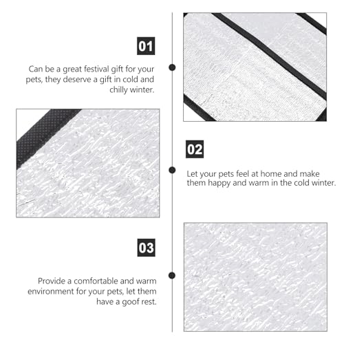 2pcs Reptile Heating Pad Insulation Mats with Reflective Film Lightweight Winter Heat Panels for Tortoise Snake Lizard Frog Pets