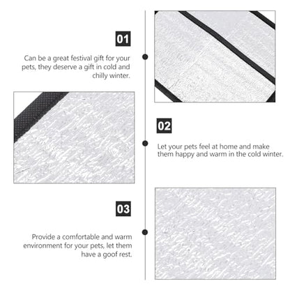 2pcs Reptile Heating Pad Insulation Mats with Reflective Film Lightweight Winter Heat Panels for Tortoise Snake Lizard Frog Pets