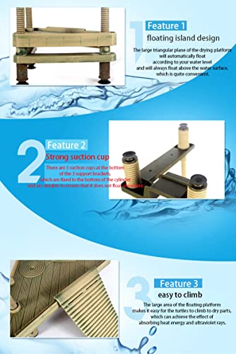 Turtle basking Platform for Aquatic Turtles, Floating Dock(Size:M)