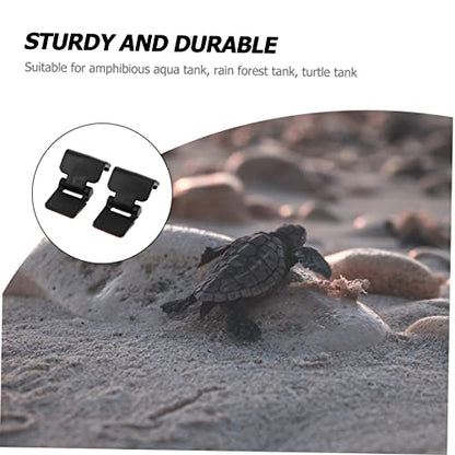 TOYANDONA 4Pcs Reptile Feeding Box Latch Buckle Durable Escape Lock for Turtle Terrarium and Tanks Smooth Surface for Secure Use for Scorpion and
