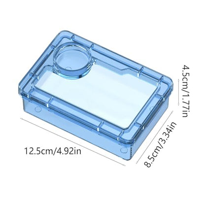 Reptile Water Bowl - Anti-Escape Crested Gecko Food Dish, Reptile Amphibian Feeders, Polystyrene | Snake Water Bowl for Habitat Feeding Gecko Chameleon Terrarium Frog Tank Lizard Tortoise Cage Le - color: Blue