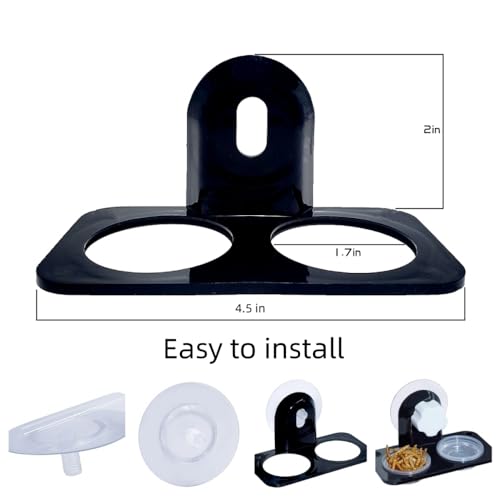 Lizard Gecko Feeding Ledge Holder, with 100 pcs 1oz Food Cups Dish | Gecko Feeding Ledge [Non-Suction Cup], with 1oz 100Cups, Reptile Food Bowls Water Dish for Lizard Ledge Accessories Supplies - color: 100 Cups+Ledge