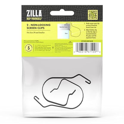 Zilla Reptile Terrarium Fresh Air Screen Non-Locking Clips, 6 Pack, Small - size: Small (Pack of 3)