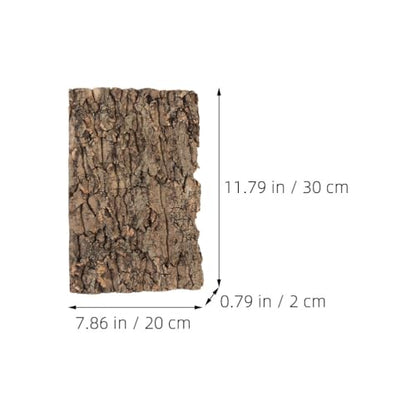SHINEOFI Reptile Terrarium Bark Decor 4 Pack Natural Tree Bark Background for Reptile Tank Gecko Tank Decor Accessories 11.81 X 7.87 X 0.78 in Cuttable Habitat