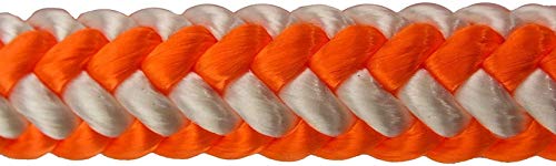 16-Strand 1/2 in (12.7 mm) Arborist-16™ Rope - 5400 lbs MBS - Static Climbing Rope - Rescue Operations - High Visibility - 120 ft - Tight Spliced Eye - Orange/White - Made in The USA - size: 120 ft - Tight Spliced Eye, style: Orange White