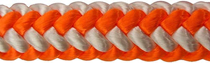 16-Strand 1/2 in (12.7 mm) Arborist-16™ Rope - 5400 lbs MBS - Static Climbing Rope - Rescue Operations - High Visibility - 120 ft - Tight Spliced Eye - Orange/White - Made in The USA - size: 120 ft - Tight Spliced Eye, style: Orange White