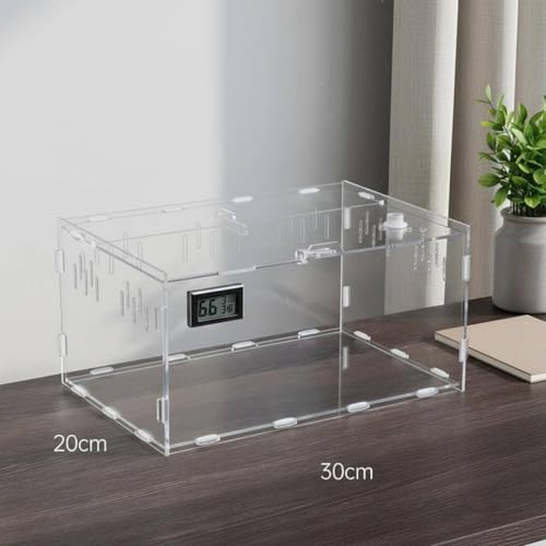 Transparent Reptile Enclosure Through Quality Clear Reptile Habitat Secure Latch Clear Acrylic Terrarium for Arachnid Enthusiasts, 25-15-15 - style: 25-15-15