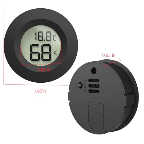 Reptile Tank Accessories, 2pcs Reptile Thermometer and Humidity Gauge, Bearded Dragon Tank Thermometer Humidity Gauge for Jumping Spider, Leopard Gecko, Hermit Crab, Gecko, Ball Python, Lizard.