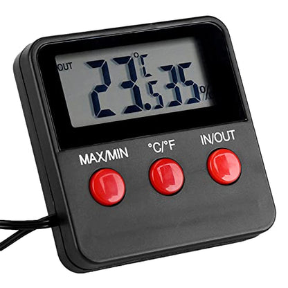 Digital LCD Thermometer Hygrometer for Egg Incubator and Pet Keeping Accurate Temperature Monitoring