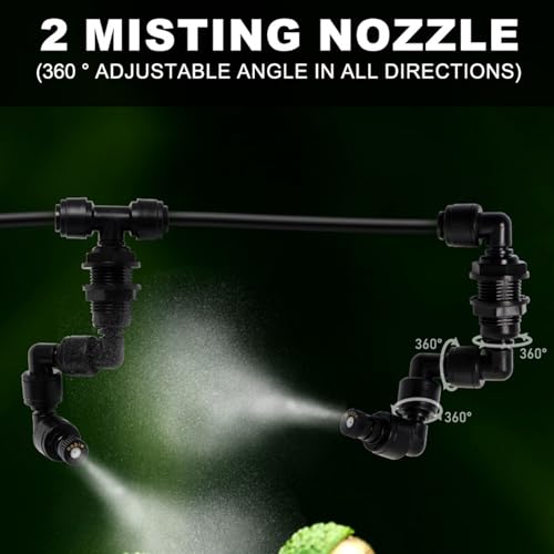 Smart Reptile Misting System Efficient Spray Nozzles Adjustable Hook Timed Spray for Tank Lizard Snake Plant (US plug)