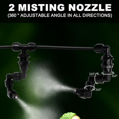 Smart Reptile Misting System Efficient Spray Nozzles Adjustable Hook Timed Spray for Tank Lizard Snake Plant (US plug)