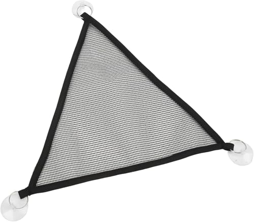 Reptile Hammocks, 2pcs Triangular Bearded Dragon Hammock Soft Breathable Hanging Hammock Net with Suction Cup for Large & Small Geckos, or Lizards(M)