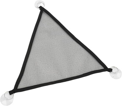 Reptile Hammocks, 2pcs Triangular Bearded Dragon Hammock Soft Breathable Hanging Hammock Net with Suction Cup for Large & Small Geckos, or Lizards(M)